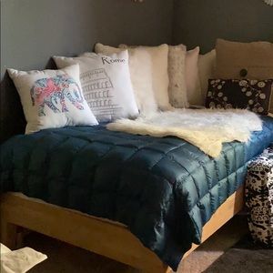 Twin bed frame and twin mattress